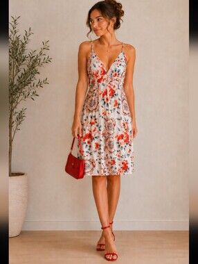 NWT Anthropologie Floreat Floral Lace Back Dress - Size L